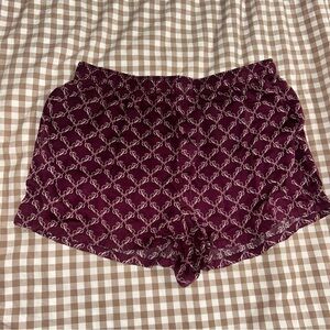 Victoria's Secret Maroon Patterned Boxer shorts